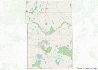 Map of Washburn County, Wisconsin