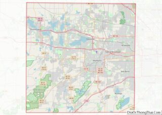 Map of Waukesha County, Wisconsin