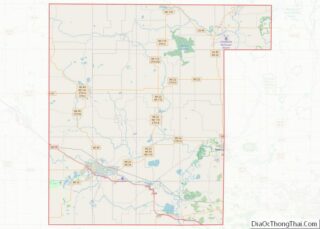 Map of Waupaca County, Wisconsin