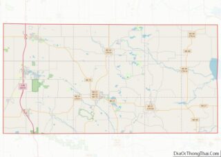 Map of Waushara County, Wisconsin