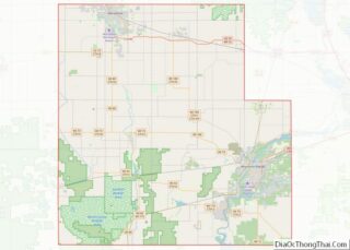 Map of Wood County, Wisconsin