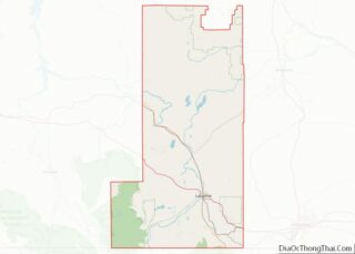 Map of Albany County, Wyoming