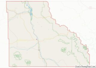 Map of Big Horn County, Wyoming