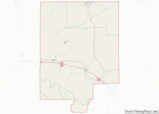 Map of Converse County, Wyoming