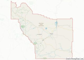 Map of Fremont County, Wyoming