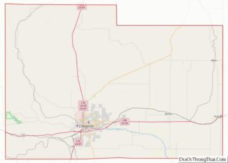 Map of Laramie County, Wyoming