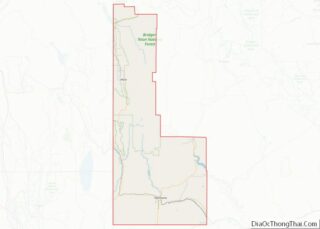 Map of Lincoln County, Wyoming