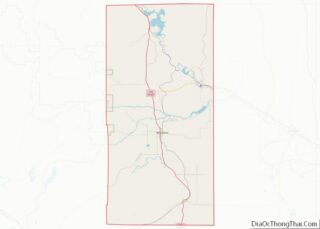 Map of Platte County, Wyoming