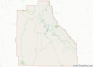 Map of Sublette County, Wyoming