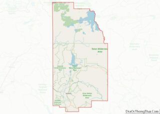 Map of Teton County, Wyoming