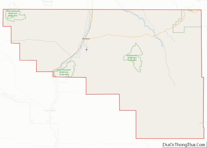 Map of Washakie County