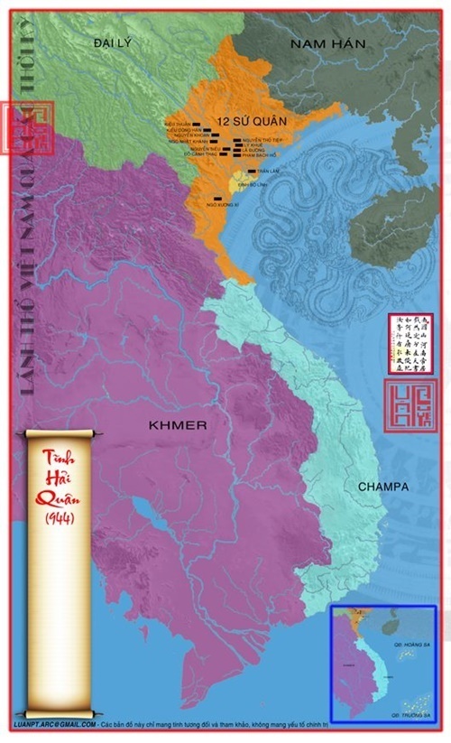 Bản đồ Tĩnh Hải Quân 944 - Bản đồ Việt Nam xưa