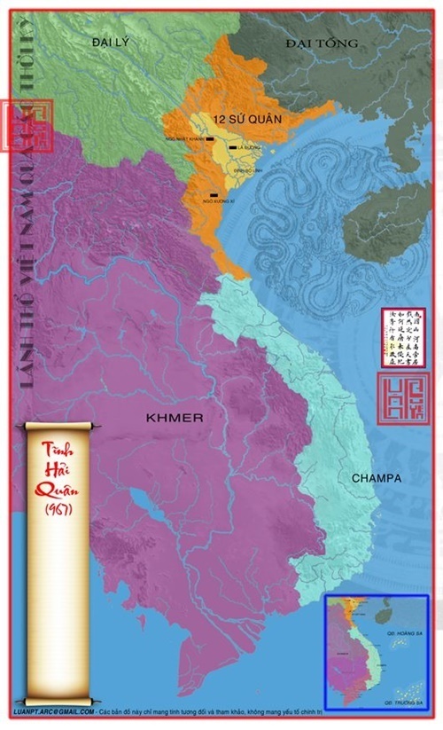 Bản đồ Tĩnh Hải Quân 967 - Bản đồ Việt Nam xưa