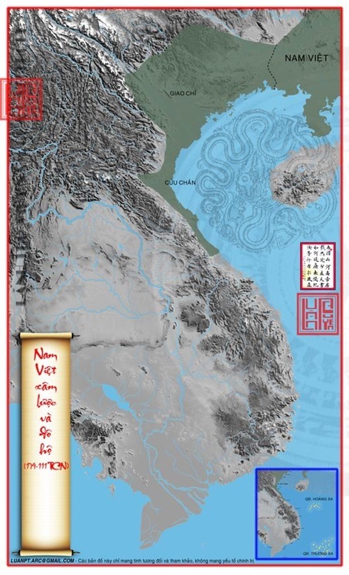 Bản đồ Việt Nam thời Bắc Thuộc (179 – 111 TCN) - bản đồ lãnh thổ việt nam qua các thời kỳ