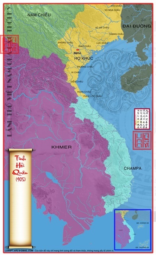 Bản đồ Tĩnh Hải Quân 905 - Bản đồ Việt Nam xưa