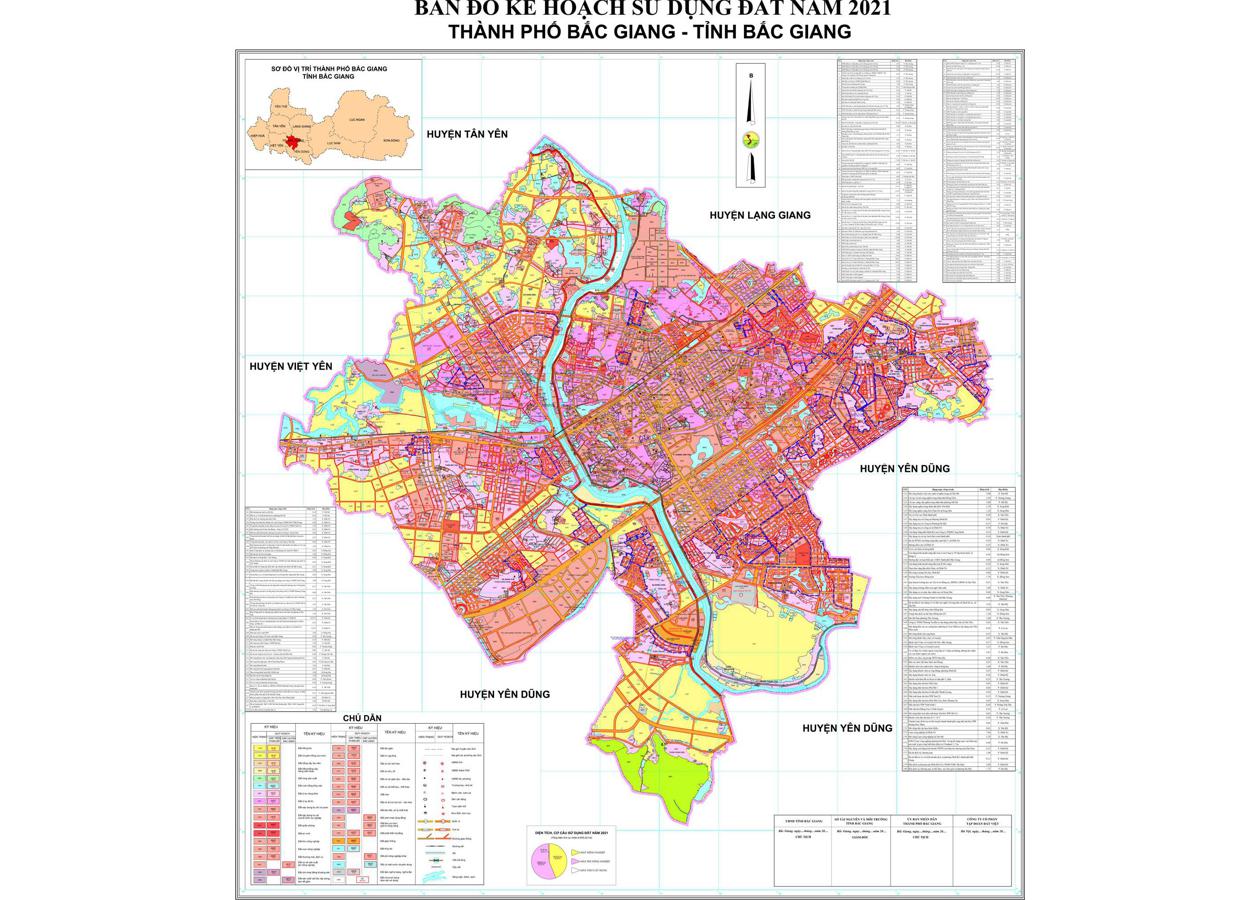 Bản đồ quy hoạch Thành phố Bắc Giang