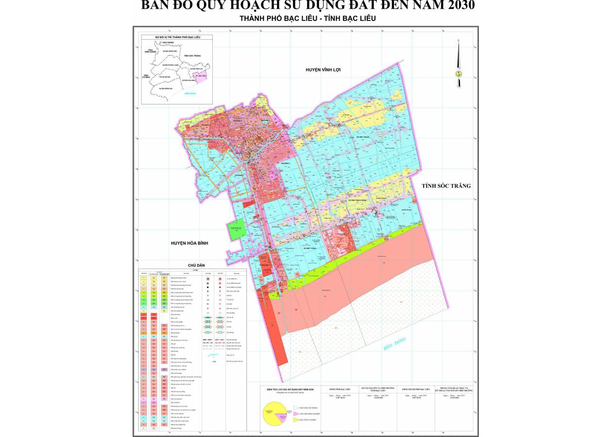 Bản đồ quy hoạch Thành phố Bạc Liêu