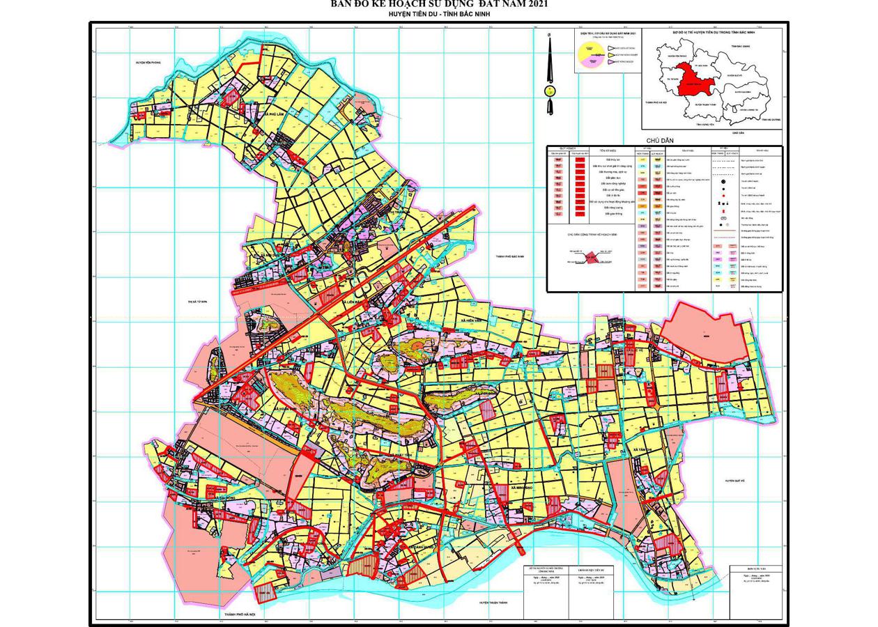 Bản đồ quy hoạch Huyện Tiên Du