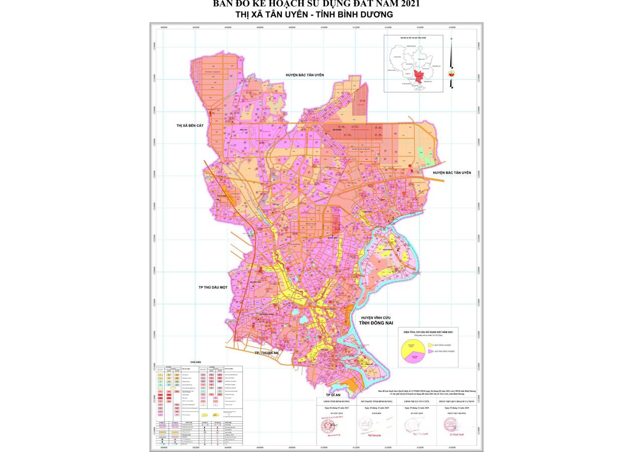 Bản đồ quy hoạch Thị xã Tân Uyên