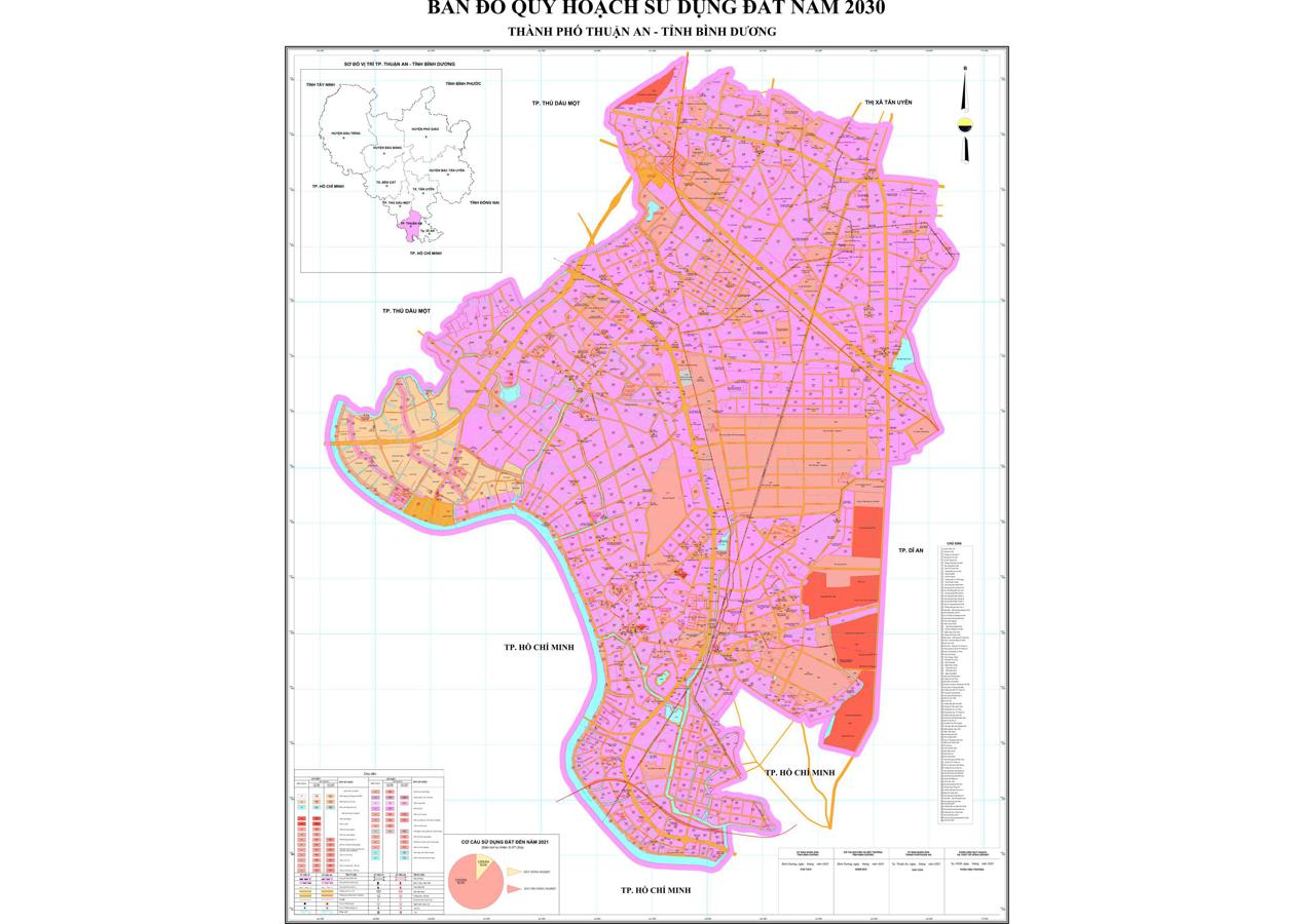 Bản đồ quy hoạch Thị xã Thuận An