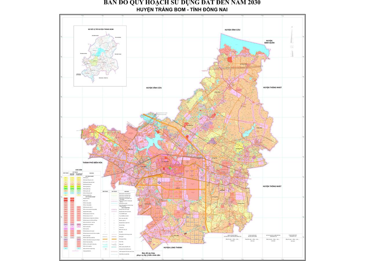 Bản đồ quy hoạch Huyện Trảng Bom