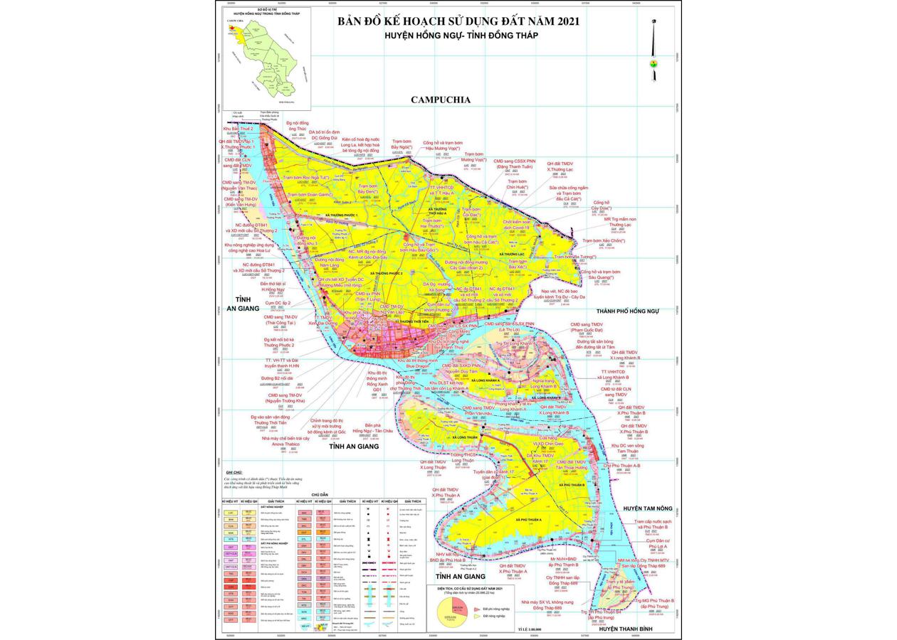 Bản đồ quy hoạch Huyện Hồng Ngự