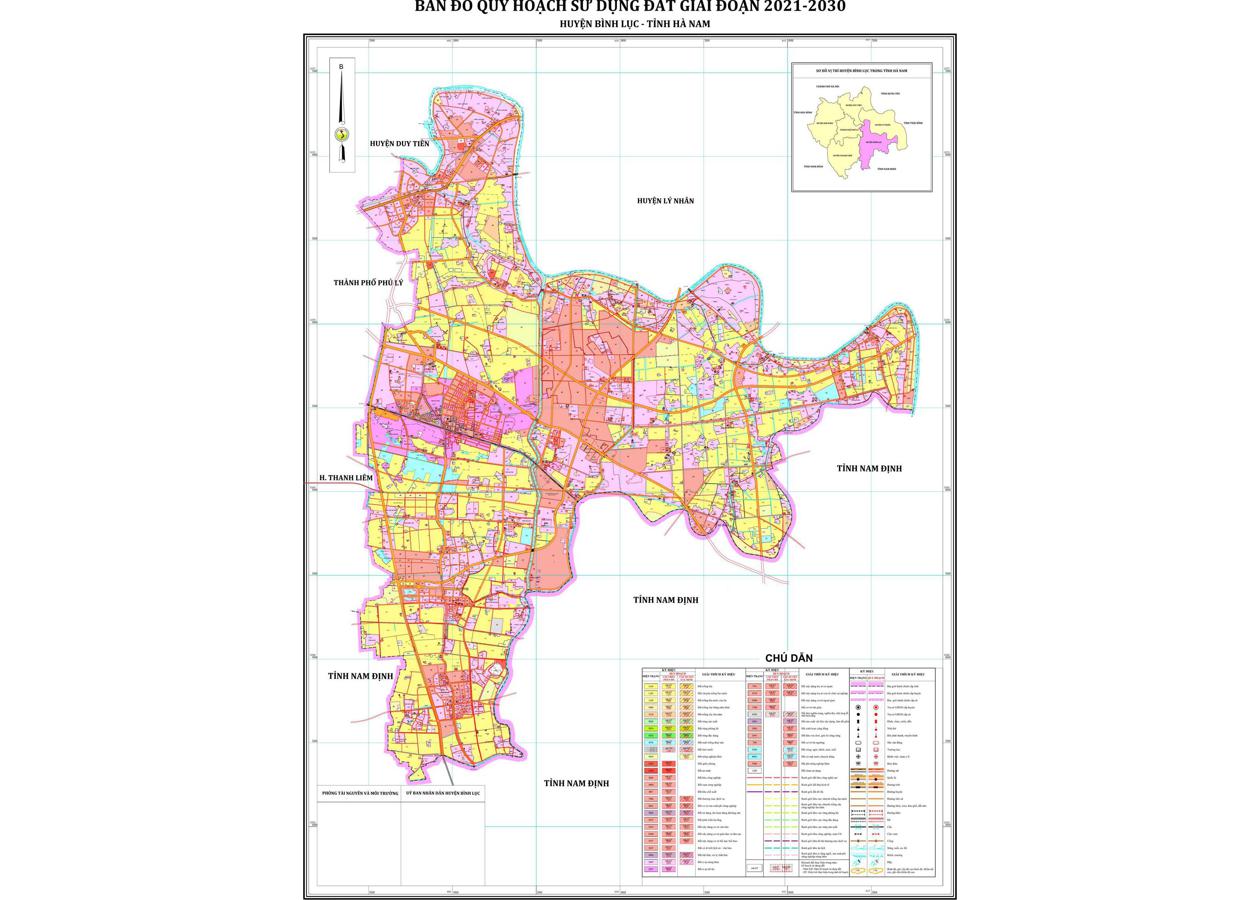 Bản đồ quy hoạch Huyện Bình Lục