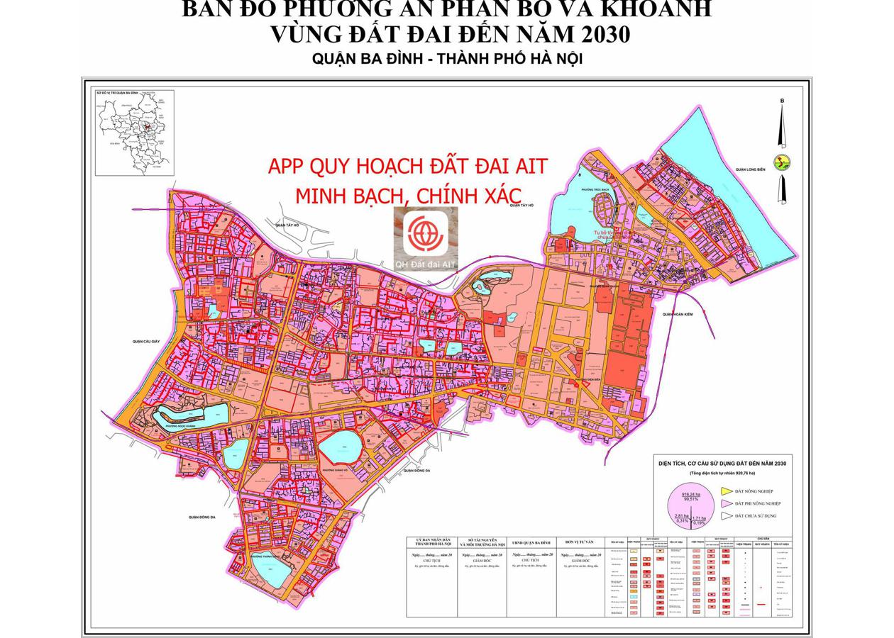 Bản đồ quy hoạch Quận Ba Đình
