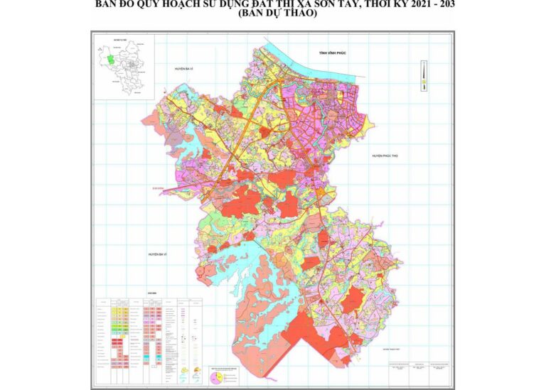 Tổng hợp thông tin và bản đồ quy hoạch Thị xã Sơn Tây