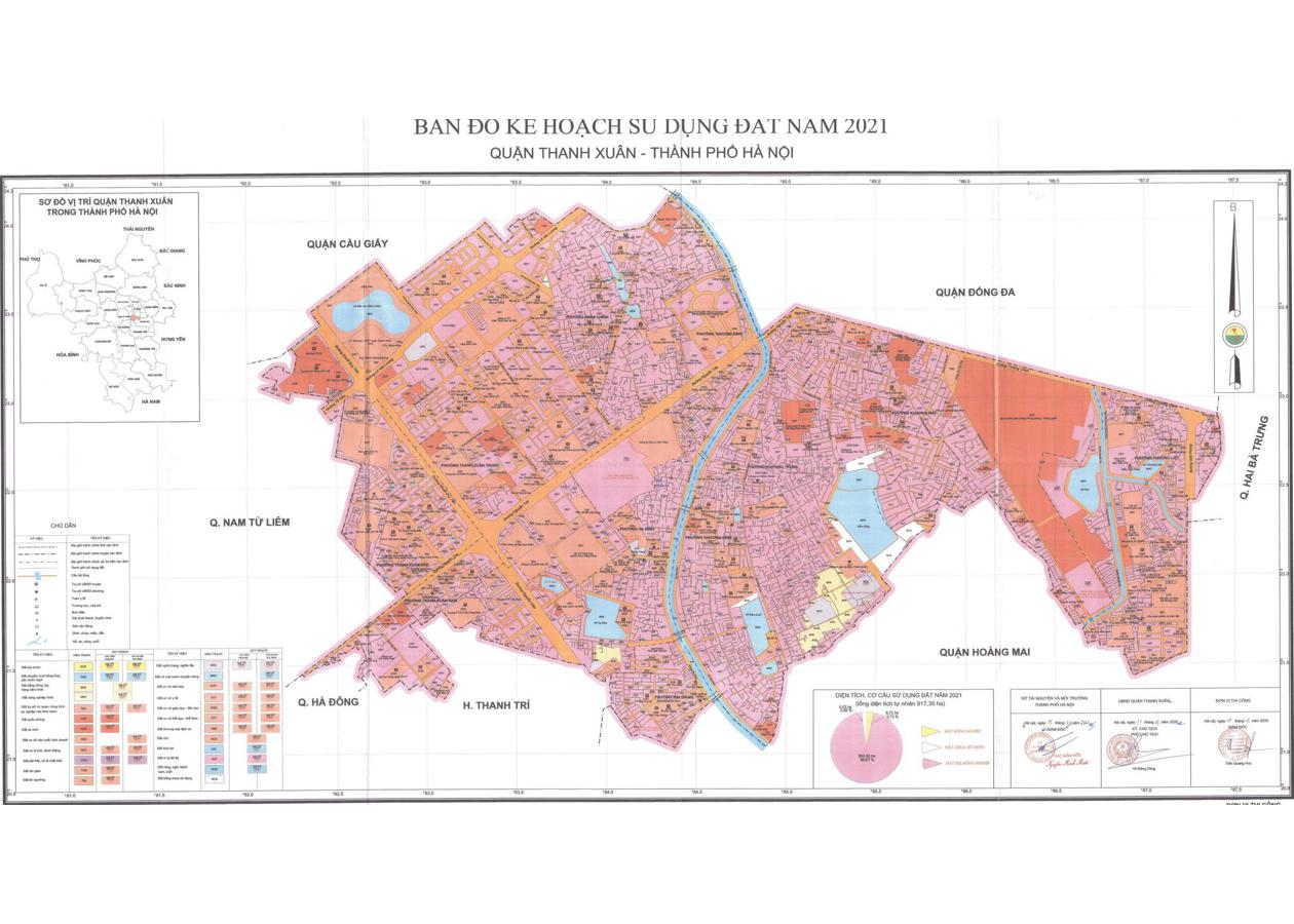 Bản đồ quy hoạch Quận Thanh Xuân