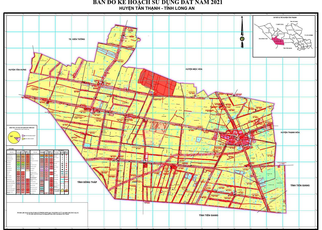 Bản đồ quy hoạch Huyện Tân Thạnh