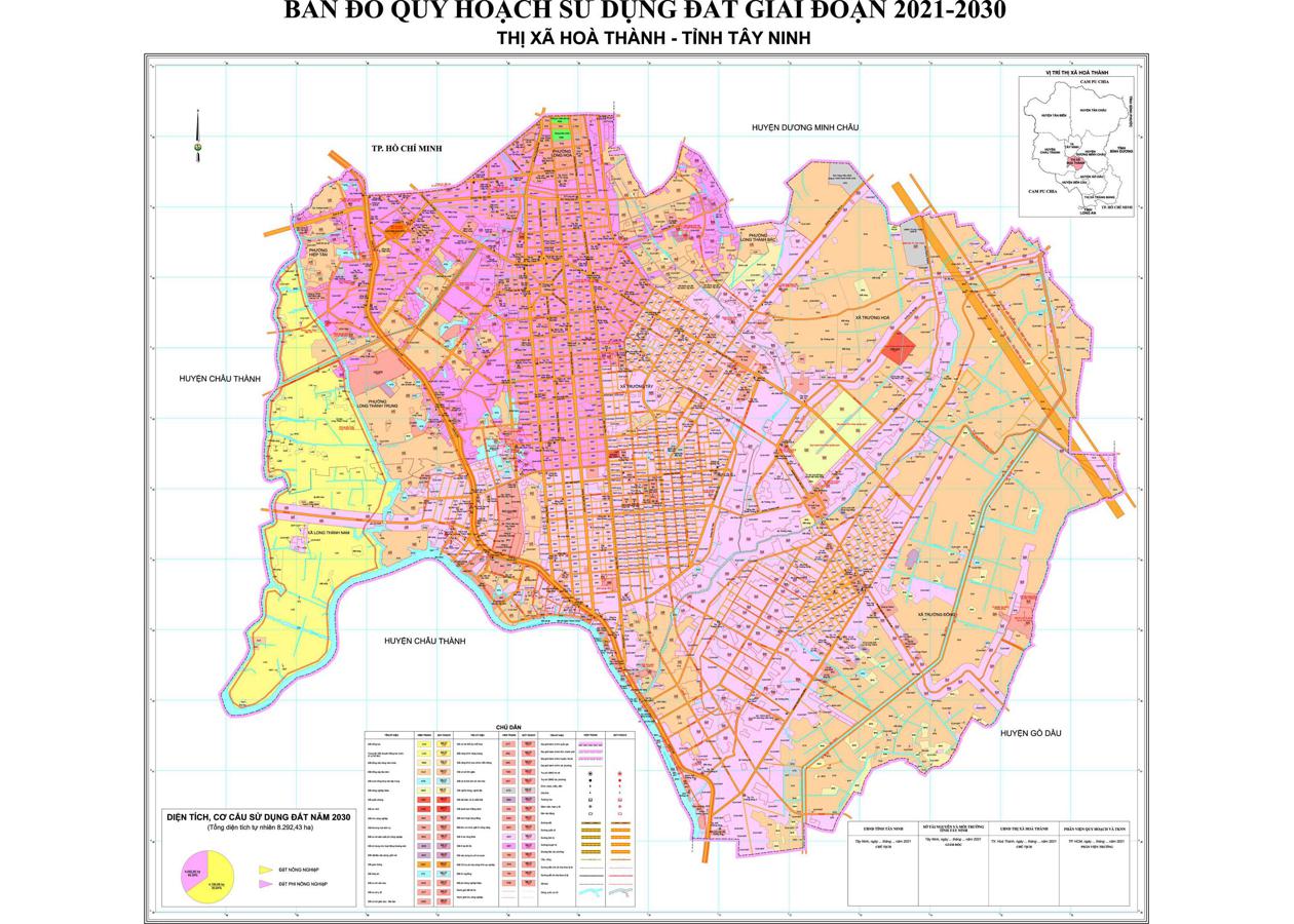 Bản đồ quy hoạch Huyện Hòa Thành