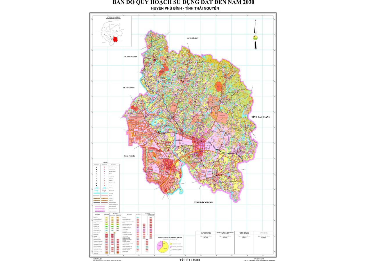 Bản đồ quy hoạch Huyện Phú Bình
