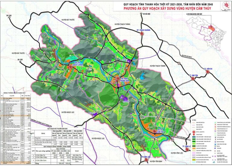 Tổng hợp thông tin và bản đồ quy hoạch Huyện Cẩm Thủy