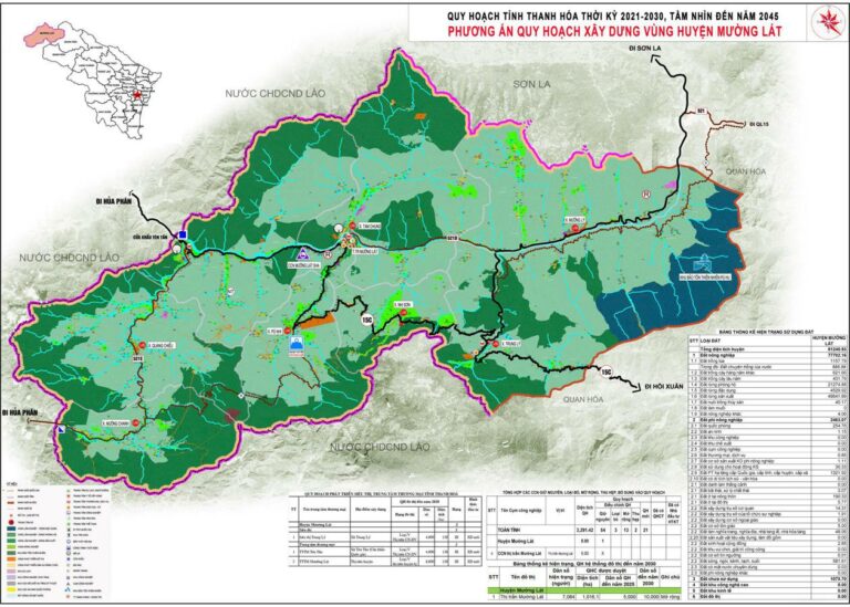 Tổng hợp thông tin và bản đồ quy hoạch Huyện Mường Lát
