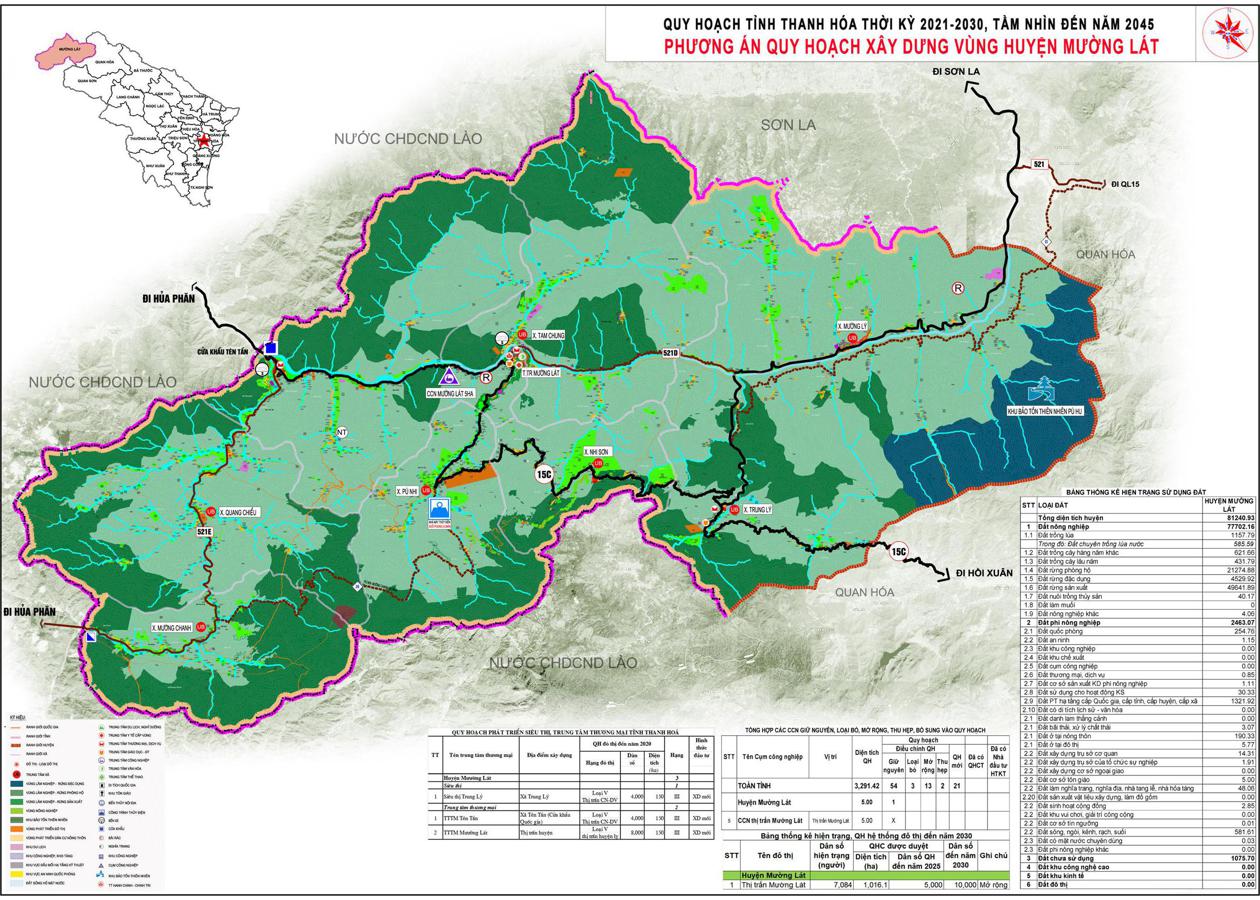 Bản đồ quy hoạch Huyện Mường Lát