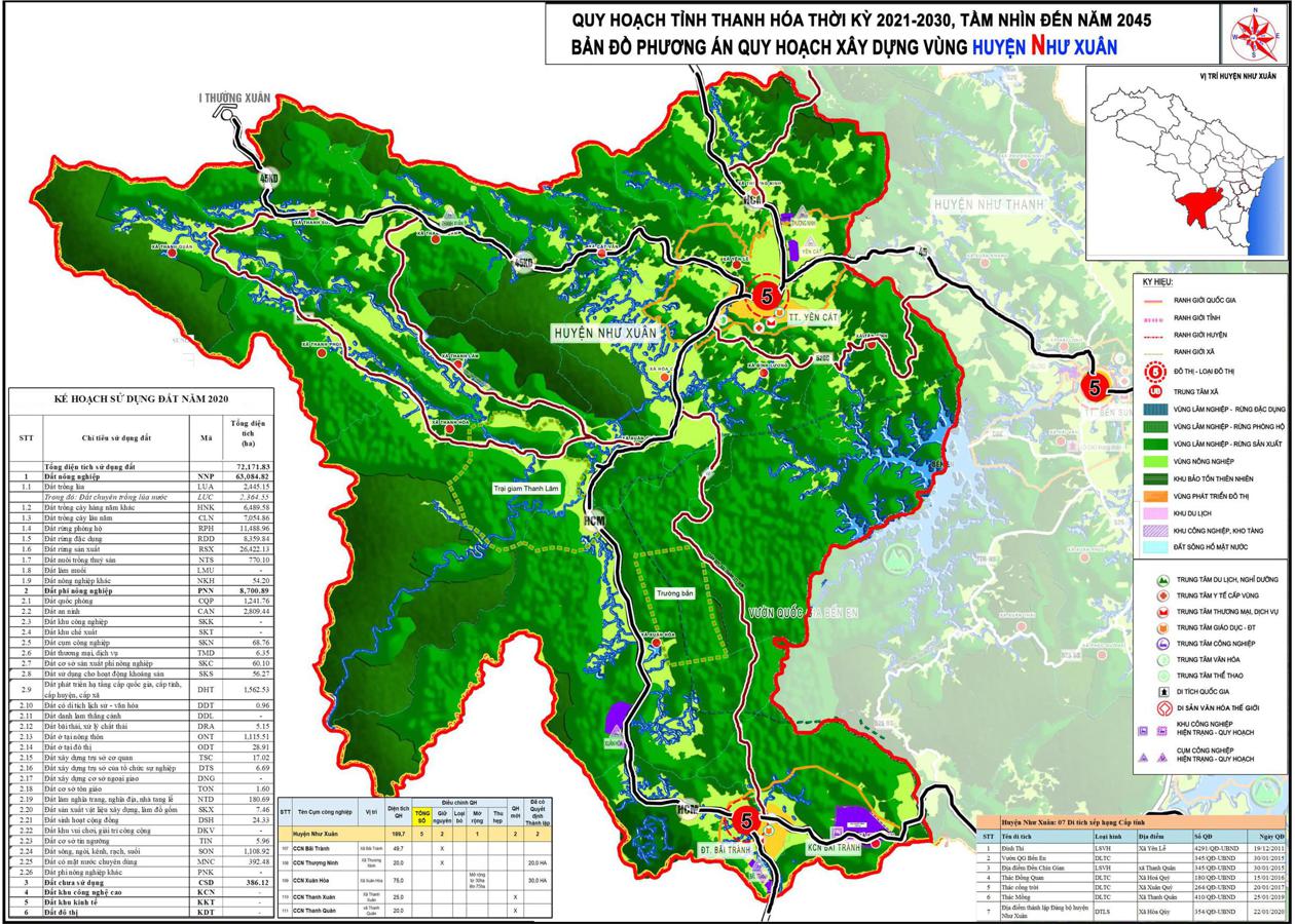 Bản đồ quy hoạch Huyện Như Xuân
