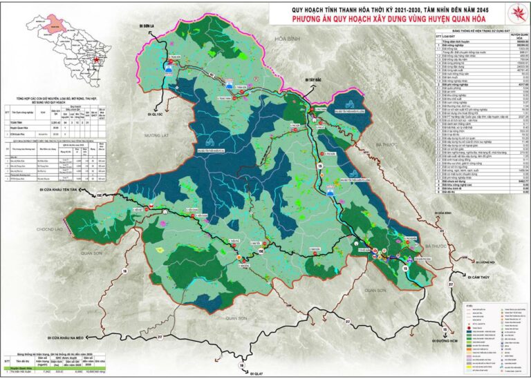 Tổng hợp thông tin và bản đồ quy hoạch Huyện Quan Hóa