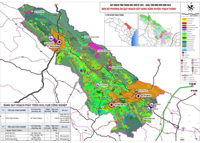 Tổng hợp thông tin và bản đồ quy hoạch Huyện Thạch Thành