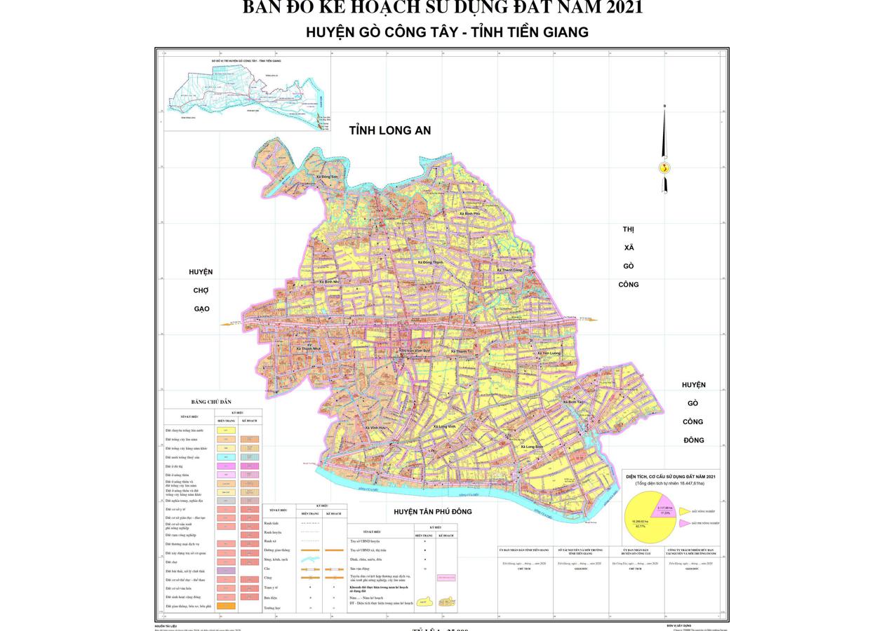 Bản đồ quy hoạch Huyện Gò Công Tây