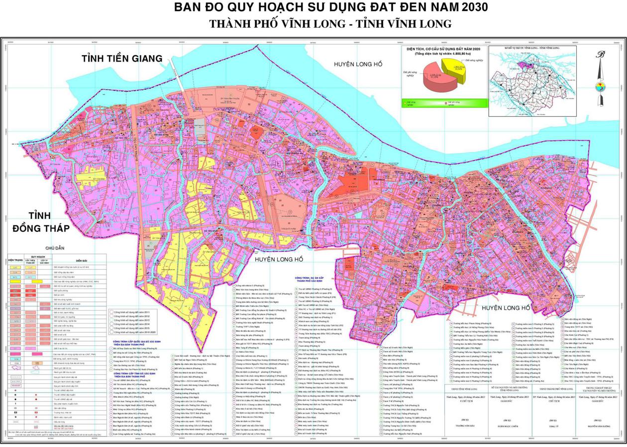 Bản đồ quy hoạch Thành phố Vĩnh Long