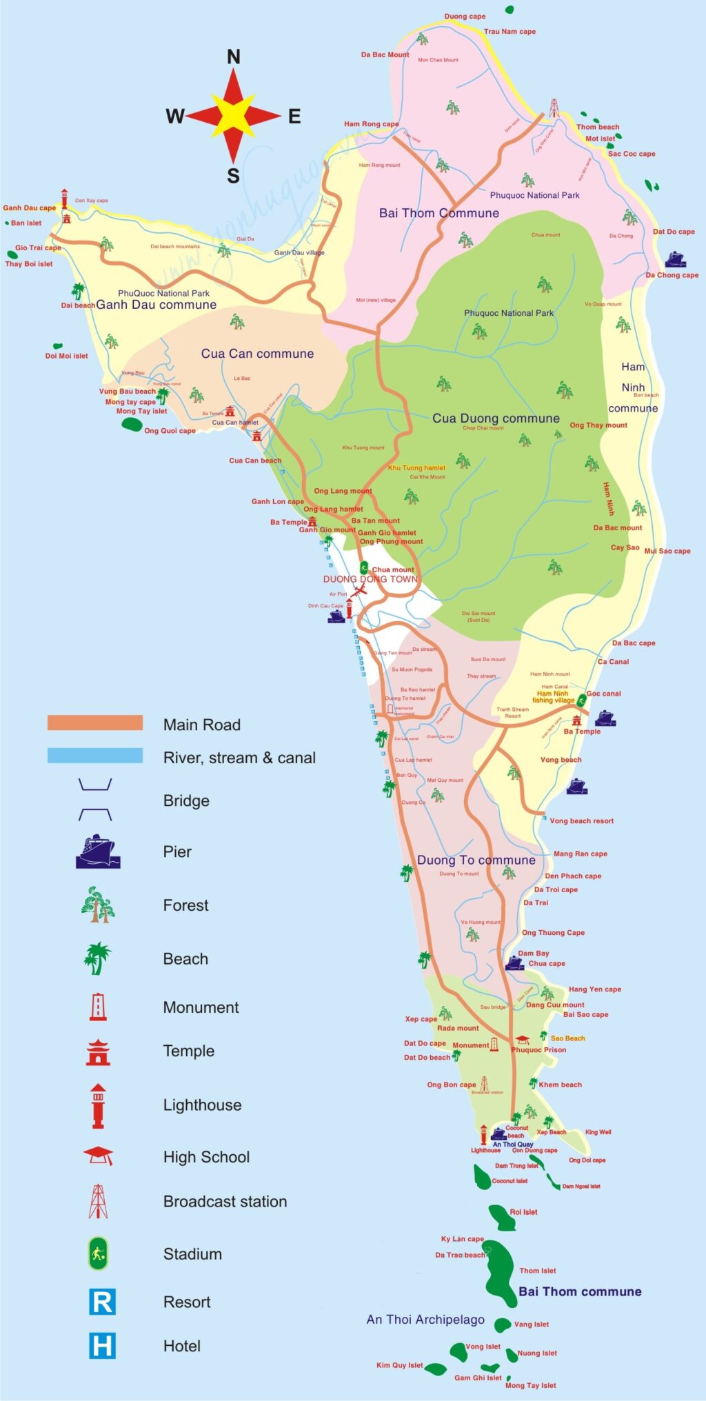 Bản đồ huyện Phú Quốc - Kiên Giang