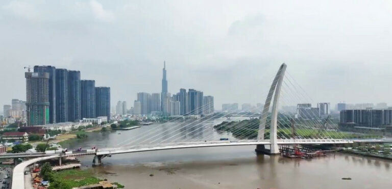 Cầu Thủ Thiêm 2 đã hợp long tháng 9/2021 và chuẩn bị thông xe trong năm 2022