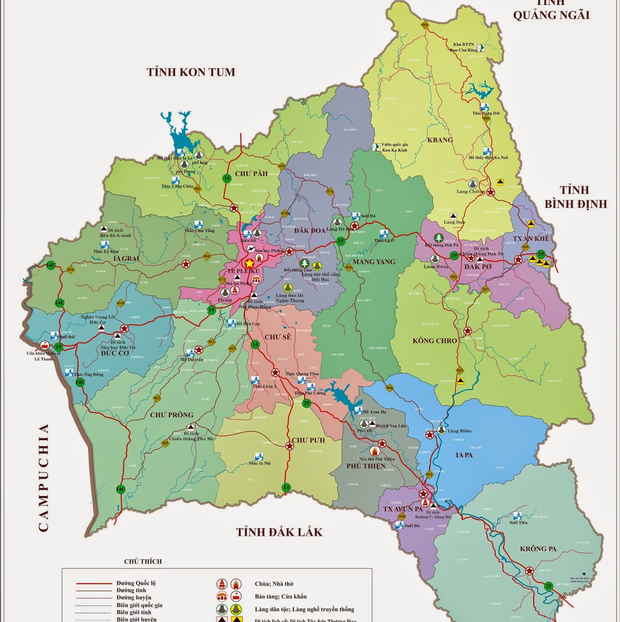Bản đồ hành chính Gia Lai 2024: Khám phá bản đồ hành chính Gia Lai năm 2024 và bạn sẽ được điểm danh các địa danh nổi tiếng nhất của tỉnh thuộc vùng Tây Nguyên này. Tìm hiểu mật độ dân cư và cơ sở hạ tầng các khu vực để lựa chọn địa điểm ở những nơi đang phát triển.