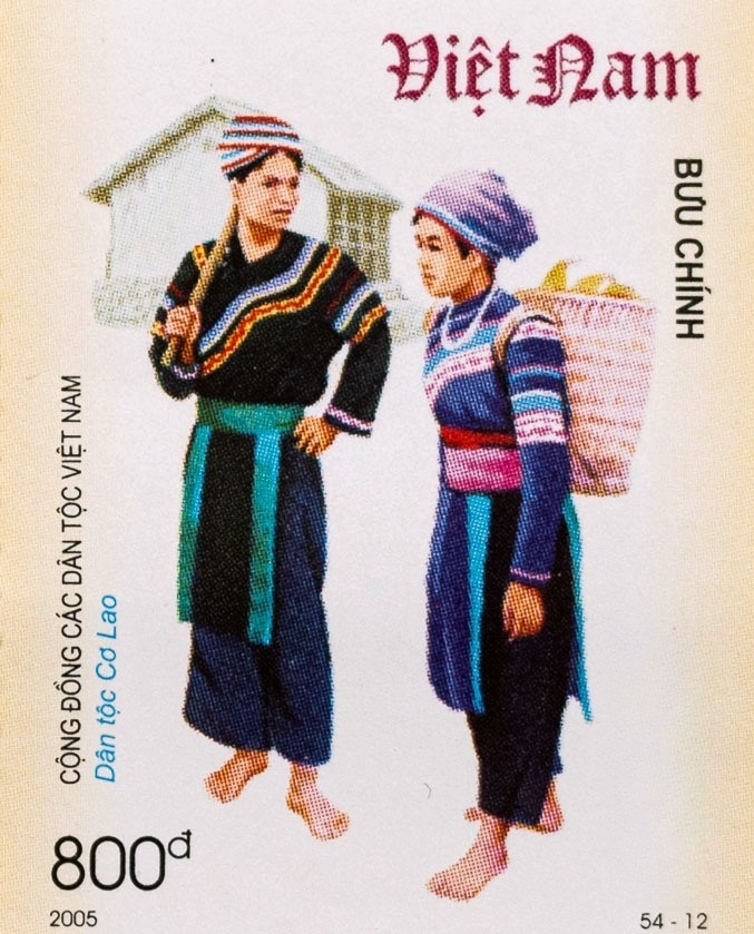 Hình ảnh dân tộc Cờ lao - bộ tem 54 dân tộc Việt Nam