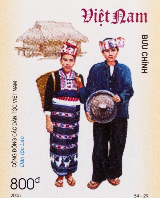 Hình ảnh dân tộc Lào - bộ tem 54 dân tộc Việt Nam
