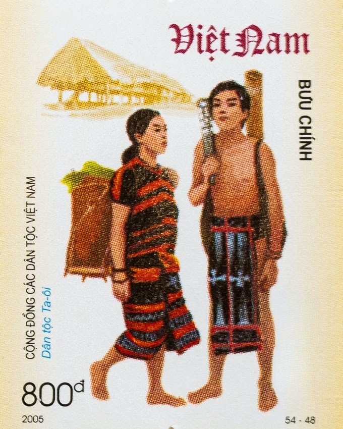 Hình ảnh dân tộc Tà Ôi - bộ tem 54 dân tộc Việt Nam