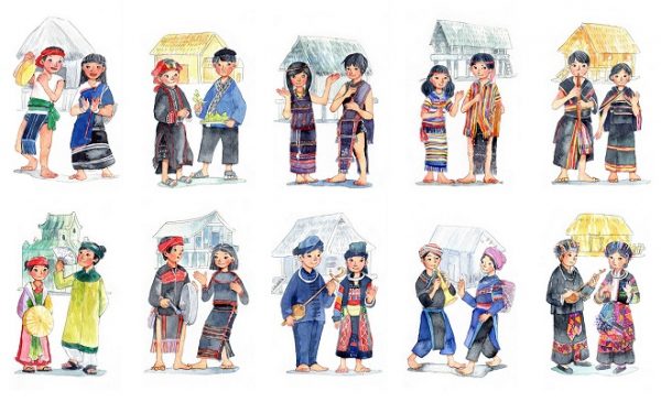 Minh họa các dân tộc Việt Nam