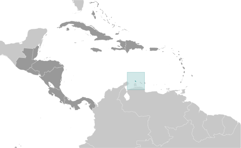 Locator map of Aruba