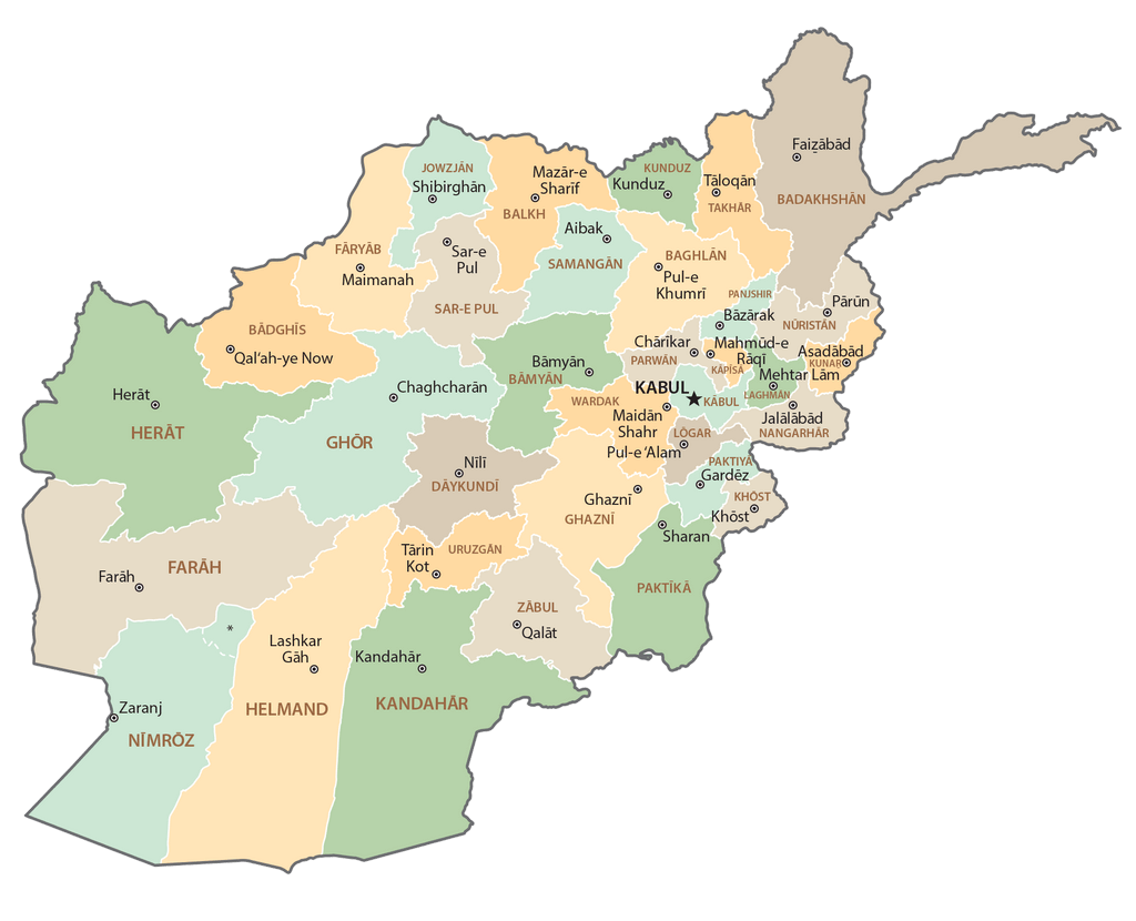Afghanistan Provincial Map